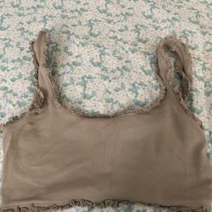 Zara ruffle tank